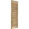 Ekena Millwork 18W x 77H Americraft Two Equal Louver Exterior Real Wood Shutters, Unfinished, PR RW101LV18X77UNH - alternate 8